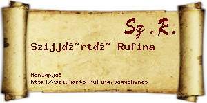 Szijjártó Rufina névjegykártya